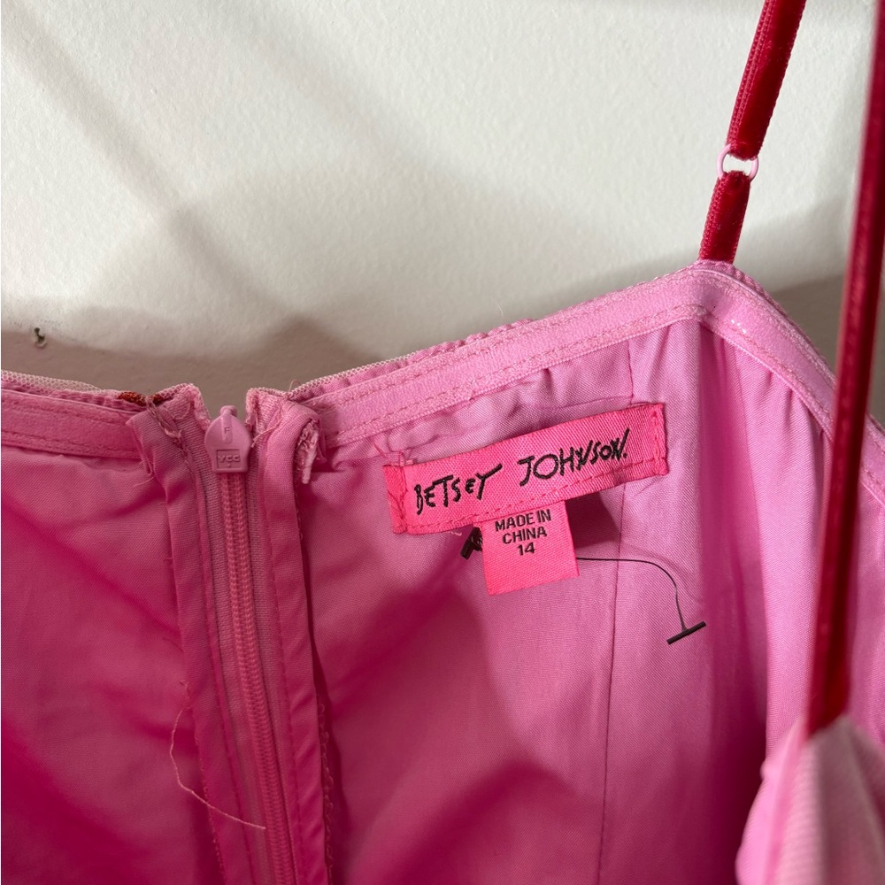 Betsey Johnson Pink Heart Midi Dress - Picture 6 of 7